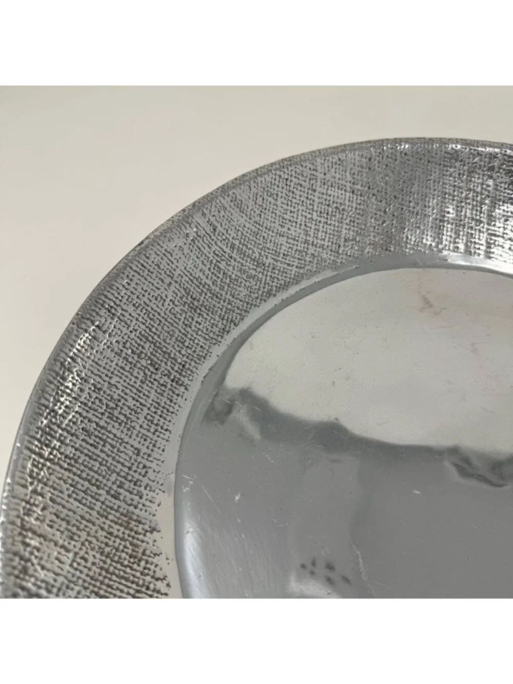 Mexican Hammered Metal Footed Bowl & Tray Set